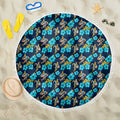 Gold Coast Titans Beach Blanket Tropical Hibiscus Floral Seamless Rugby Mascot