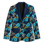 Gold Coast Titans Blazer Tropical Hibiscus Floral Seamless Rugby Mascot