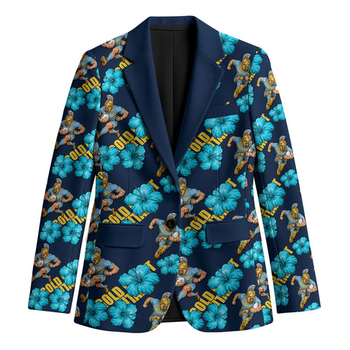 Gold Coast Titans Blazer Tropical Hibiscus Floral Seamless Rugby Mascot
