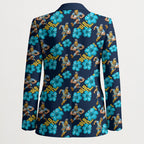 Gold Coast Titans Blazer Tropical Hibiscus Floral Seamless Rugby Mascot