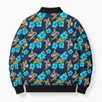 Gold Coast Titans Bomber Puffer Jacket Tropical Hibiscus Floral Seamless Rugby Mascot
