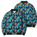 Gold Coast Titans Bomber Puffer Jacket Tropical Hibiscus Floral Seamless Rugby Mascot