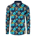 Gold Coast Titans Button Sweatshirt Tropical Hibiscus Floral Seamless Rugby Mascot