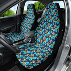 Gold Coast Titans Car Seat Cover Tropical Hibiscus Floral Seamless Rugby Mascot