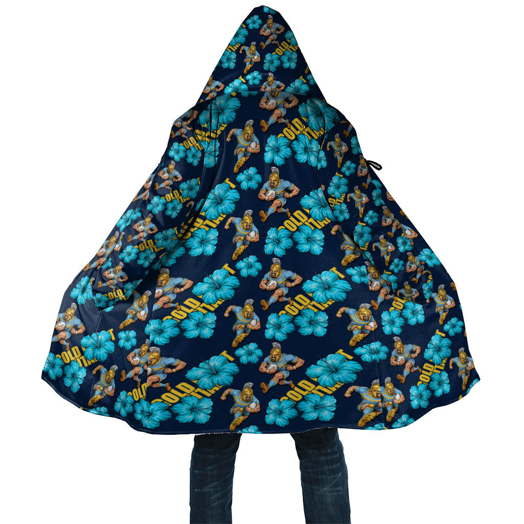 Gold Coast Titans Cloak Tropical Hibiscus Floral Seamless Rugby Mascot