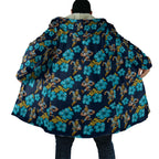Gold Coast Titans Cloak Tropical Hibiscus Floral Seamless Rugby Mascot