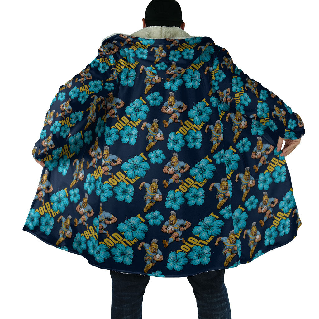 Gold Coast Titans Cloak Tropical Hibiscus Floral Seamless Rugby Mascot