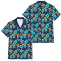 Gold Coast Titans Family Matching Summer Maxi Dress and Hawaiian Shirt Tropical Hibiscus Floral Seamless Rugby Mascot