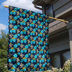 Gold Coast Titans Garden Flag Tropical Hibiscus Floral Seamless Rugby Mascot