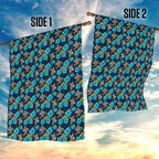 Gold Coast Titans Garden Flag Tropical Hibiscus Floral Seamless Rugby Mascot