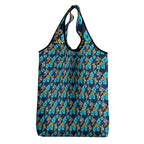 Gold Coast Titans Grocery Bag Tropical Hibiscus Floral Seamless Rugby Mascot