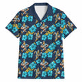 Gold Coast Titans Hawaiian Shirt Tropical Hibiscus Floral Seamless Rugby Mascot