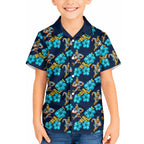 Gold Coast Titans Hawaiian Shirt Tropical Hibiscus Floral Seamless Rugby Mascot