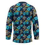 Gold Coast Titans Hockey Jersey Tropical Hibiscus Floral Seamless Rugby Mascot