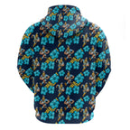Gold Coast Titans Hoodie Tropical Hibiscus Floral Seamless Rugby Mascot