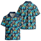 Gold Coast Titans Kid Hawaiian Shirt Tropical Hibiscus Floral Seamless Rugby Mascot