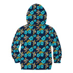 Gold Coast Titans Kid Hoodie Tropical Hibiscus Floral Seamless Rugby Mascot
