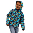 Gold Coast Titans Kid Hoodie Tropical Hibiscus Floral Seamless Rugby Mascot