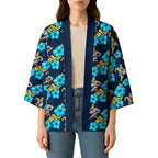 Gold Coast Titans Kimono Tropical Hibiscus Floral Seamless Rugby Mascot