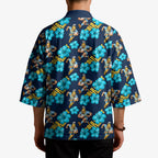 Gold Coast Titans Kimono Tropical Hibiscus Floral Seamless Rugby Mascot