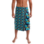 Gold Coast Titans Lavalava Tropical Hibiscus Floral Seamless Rugby Mascot