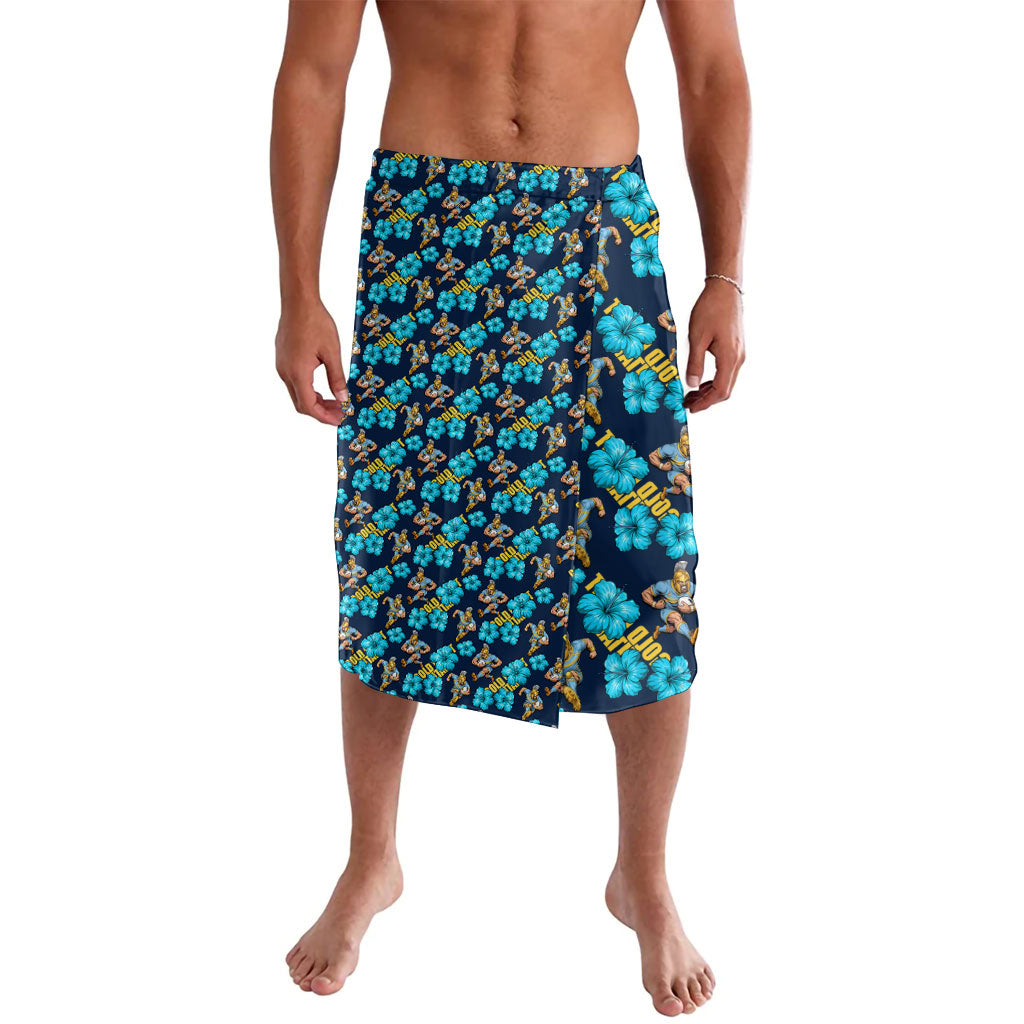 Gold Coast Titans Lavalava Tropical Hibiscus Floral Seamless Rugby Mascot
