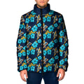 Gold Coast Titans Padded Jacket Tropical Hibiscus Floral Seamless Rugby Mascot