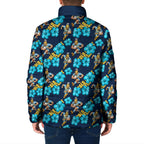 Gold Coast Titans Padded Jacket Tropical Hibiscus Floral Seamless Rugby Mascot