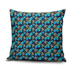 Gold Coast Titans Pillow Cover Tropical Hibiscus Floral Seamless Rugby Mascot