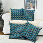 Gold Coast Titans Pillow Cover Tropical Hibiscus Floral Seamless Rugby Mascot