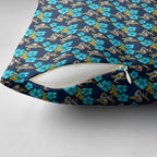 Gold Coast Titans Pillow Cover Tropical Hibiscus Floral Seamless Rugby Mascot