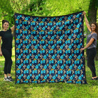 Gold Coast Titans Quilt Tropical Hibiscus Floral Seamless Rugby Mascot