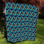 Gold Coast Titans Quilt Tropical Hibiscus Floral Seamless Rugby Mascot