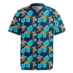 Gold Coast Titans Rugby Jersey Tropical Hibiscus Floral Seamless Rugby Mascot