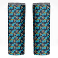 Gold Coast Titans Skinny Tumbler Tropical Hibiscus Floral Seamless Rugby Mascot