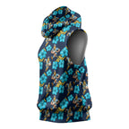 Gold Coast Titans Sleeveless Hoodie Tropical Hibiscus Floral Seamless Rugby Mascot