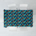 Gold Coast Titans Tablecloth Tropical Hibiscus Floral Seamless Rugby Mascot