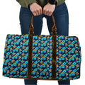 Gold Coast Titans Travel Bag Tropical Hibiscus Floral Seamless Rugby Mascot