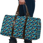 Gold Coast Titans Travel Bag Tropical Hibiscus Floral Seamless Rugby Mascot