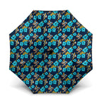 Gold Coast Titans Umbrella Tropical Hibiscus Floral Seamless Rugby Mascot