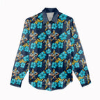 Gold Coast Titans Women Casual Shirt Tropical Hibiscus Floral Seamless Rugby Mascot