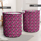 Manly Warringah Sea Eagles Laundry Basket Tropical Hibiscus Floral Seamless Rugby Mascot