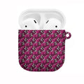 Manly Warringah Sea Eagles AirPods Case Tropical Hibiscus Floral Seamless Rugby Mascot