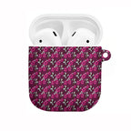 Manly Warringah Sea Eagles AirPods Case Tropical Hibiscus Floral Seamless Rugby Mascot