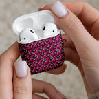 Manly Warringah Sea Eagles AirPods Case Tropical Hibiscus Floral Seamless Rugby Mascot