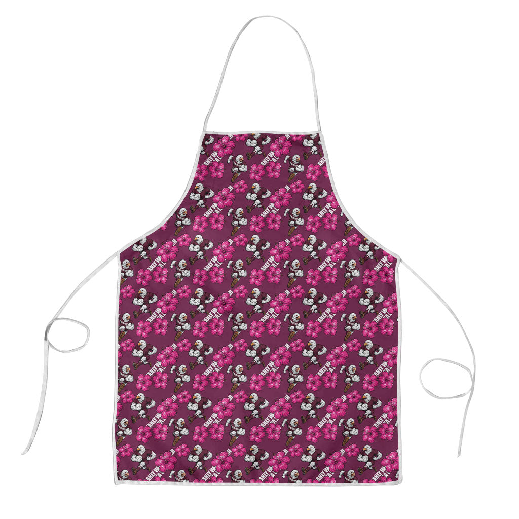 Manly Warringah Sea Eagles Apron Tropical Hibiscus Floral Seamless Rugby Mascot