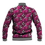 Manly Warringah Sea Eagles Baseball Jacket Tropical Hibiscus Floral Seamless Rugby Mascot