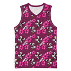 Manly Warringah Sea Eagles Basketball Jersey Tropical Hibiscus Floral Seamless Rugby Mascot