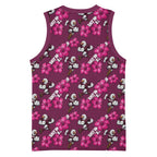 Manly Warringah Sea Eagles Basketball Jersey Tropical Hibiscus Floral Seamless Rugby Mascot