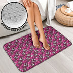 Manly Warringah Sea Eagles Bathroom Set Tropical Hibiscus Floral Seamless Rugby Mascot